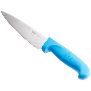uchillo de chef azul Choice de 6" es versátil, seguro y eficiente, ideal para cocinas comerciales y escuelas culinarias.