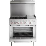 Cocina con Horno y Plancha de 4 Quemadores S36-G12-L de 36" - Image 3