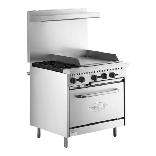 Cocina con Horno y Plancha de 2 Quemadores E36-G24-L de 36"