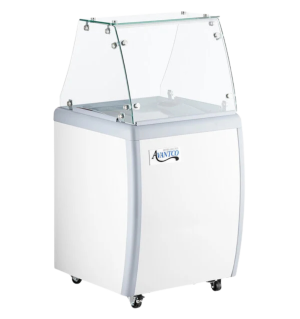 ADC-4-NF Gabinete de Helado Personalizable de 26" con Protector de Estornudos Plano