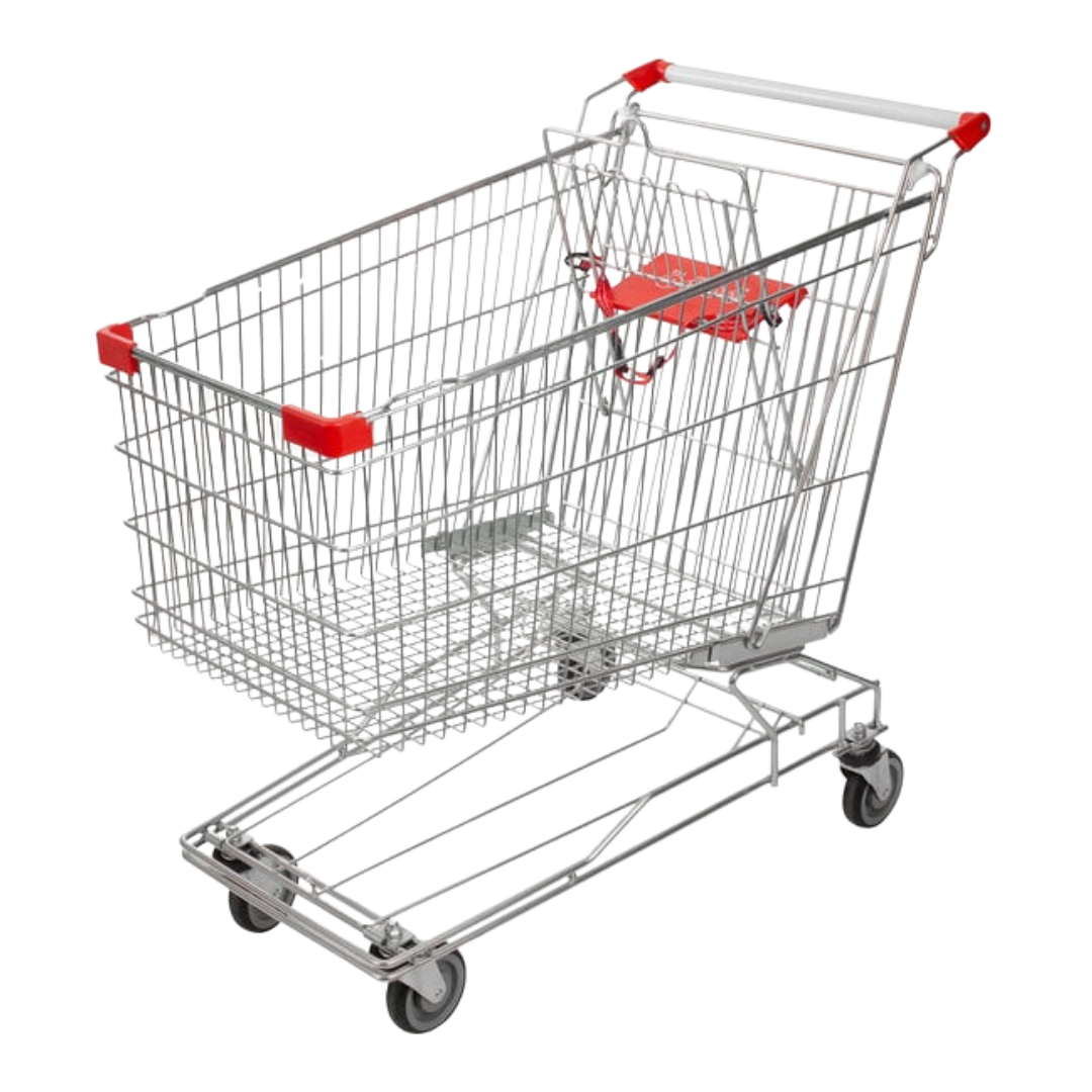 Carrito de compras de supermercado Regency - 8.5 pies cúbicos
