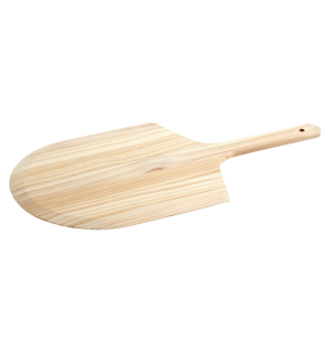 Choice 12" x 13 13/16" Wooden Tapered Pizza Peel with 8" Handle